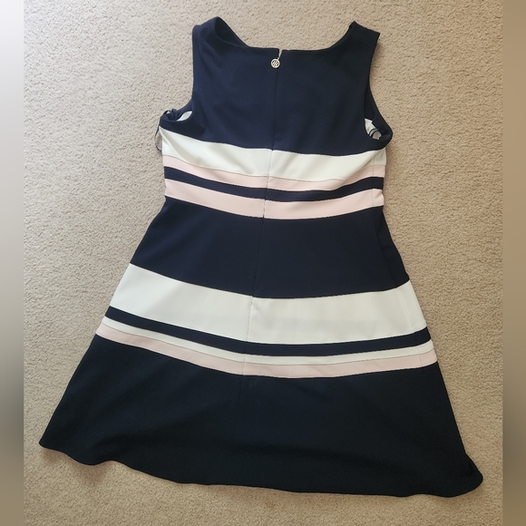Navy blue/pink Tommy Hilfiger dress, size 14 - Picture 2 of 3